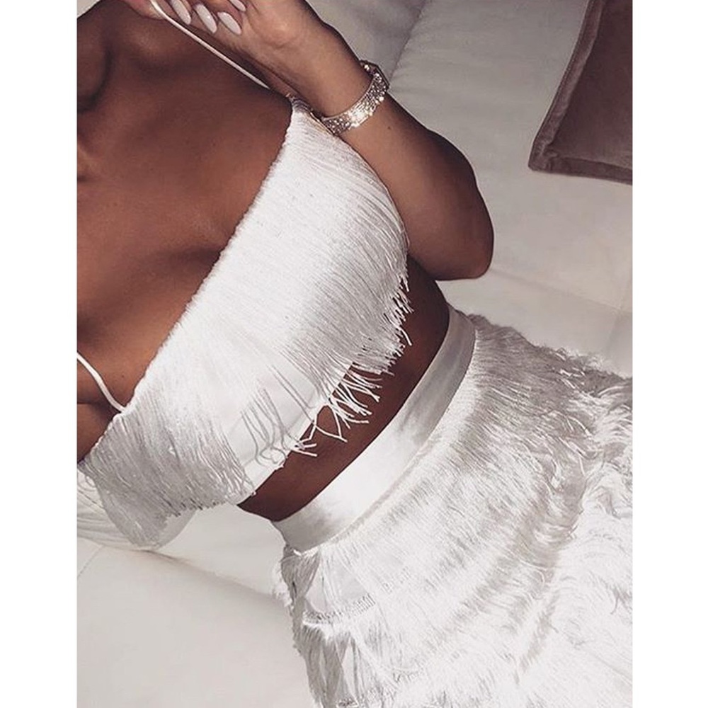 SOLD Meshki Fringe Two Piece Set